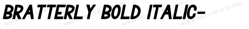Bratterly Bold Italic字体转换